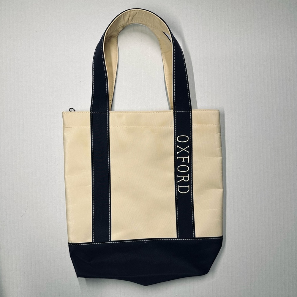 University of Oxford Tote Bag School Crested Lined Zip Pockets Embroidered